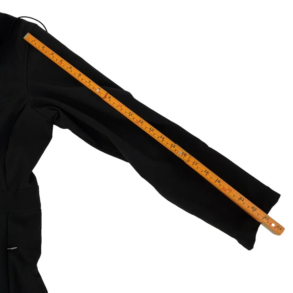 Pendleton Rischio Women L Black Softshell Hooded Mid Length Trench Coat Jacket